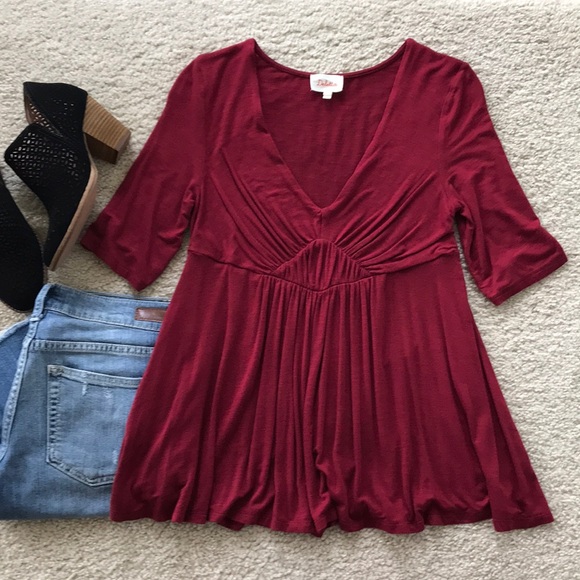 Anthropologie Tops - {Anthropologie} Deletta Peplum Swing Top
